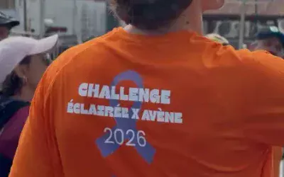 Manon et son équipe courent pour MAI Violet
