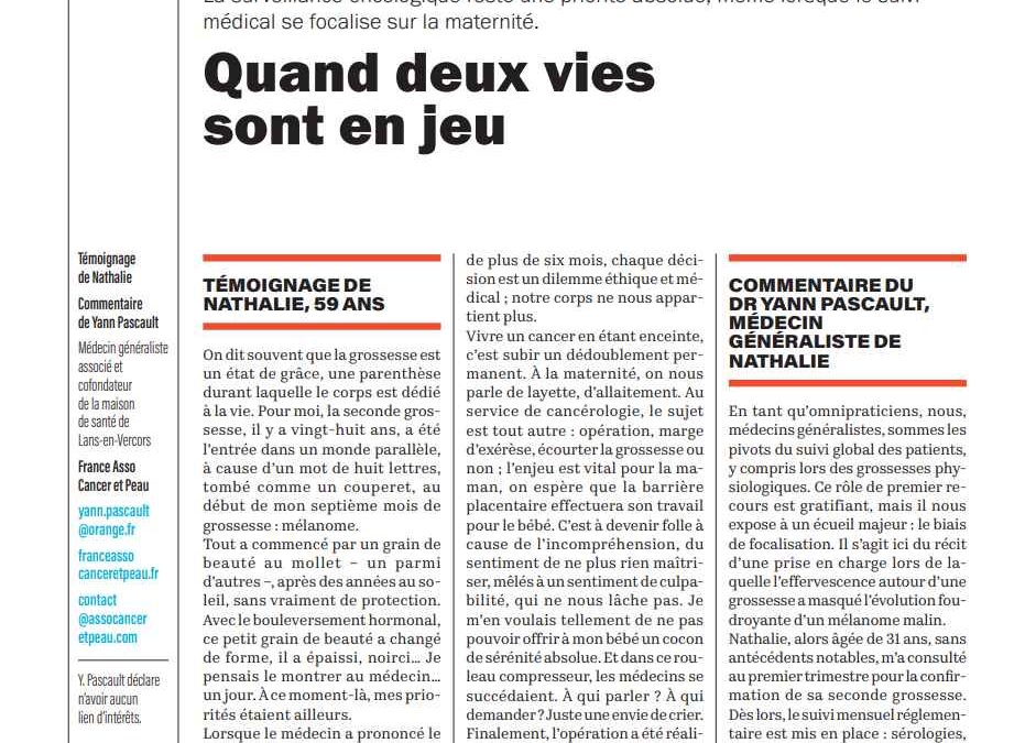 La Revue du Praticien, Un mélanome pendant ma grossesse.